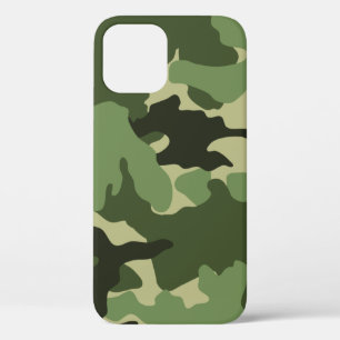 Cool Green Camo Pattern Military Camouflage Tough iPhone 12 Pro Case