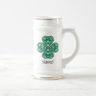 Cool Green Celtic Knot Cross Clover Sláinte