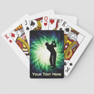 Cool Green Golf Playing Cards