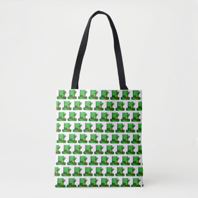Cool Green Hats Pattern Holiday St. Patrick's Day  Tote Bag (Front)