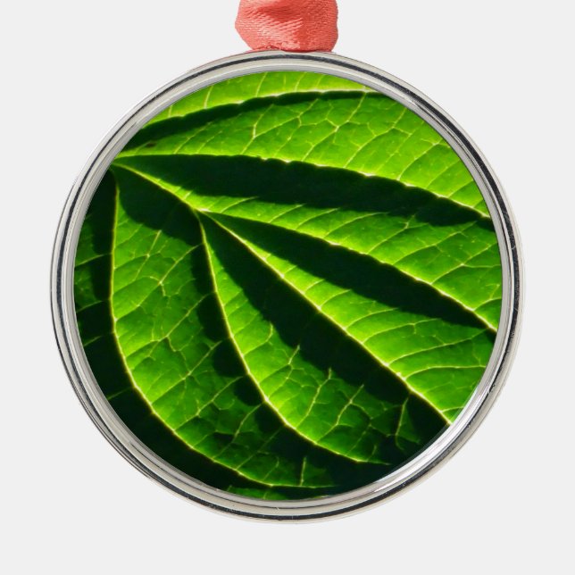 Cool green leaf metal tree decoration (Front)