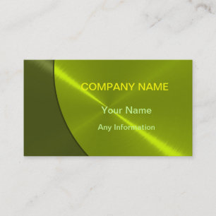 Cool Green Luxury Metal Business Cards