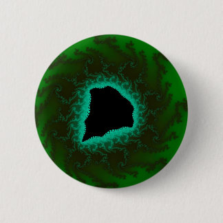 Cool Green Mandelbrot Fractal Art 6 Cm Round Badge