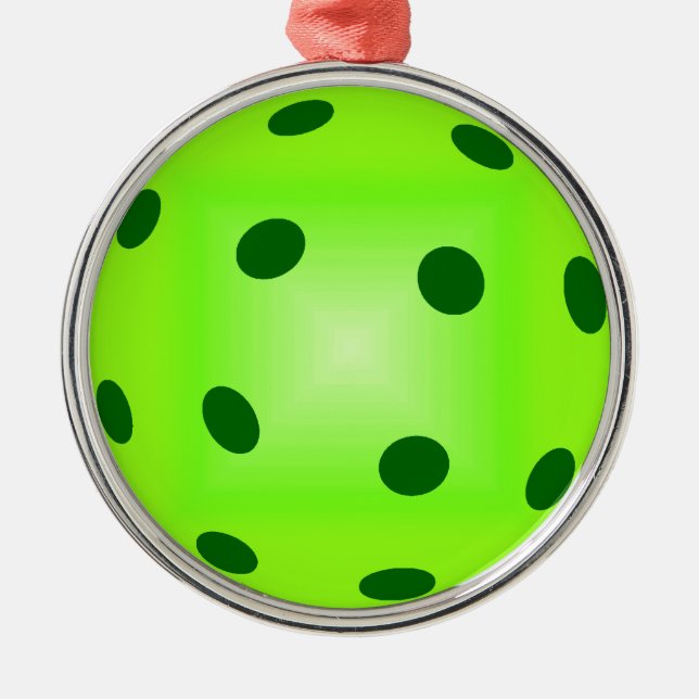 Cool Green Pickleball Metal Tree Decoration (Front)