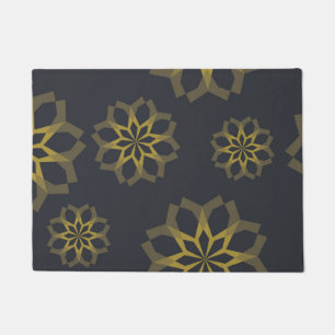 Cool, green, unique, modern trendy flower abstract doormat