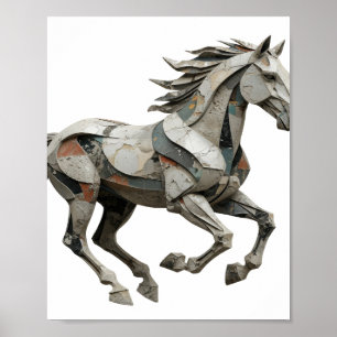 Cool Grey ABSTRACT ART Graphic Design Poster