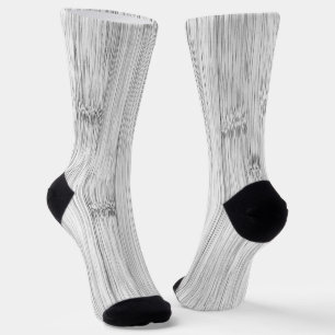 Cool grey bamboo wood print socks