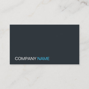 Cool Grey, Blue and White Plain - Business Card