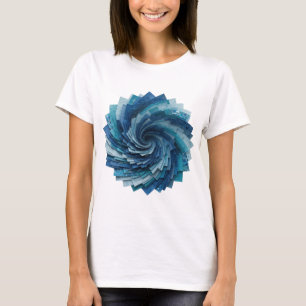 Cool Grey BLUE SPIRAL Slogan Design T-Shirt