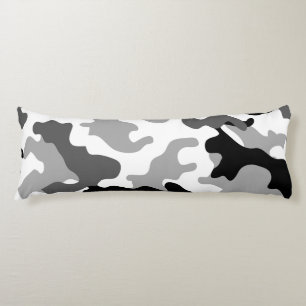 Cool Grey Camo Body Pillow