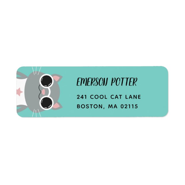 Cool Grey Cat | Turquoise (Front)