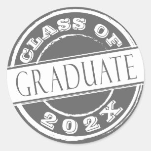 Cool Grey Class of Graduate  Classic Round Sticker