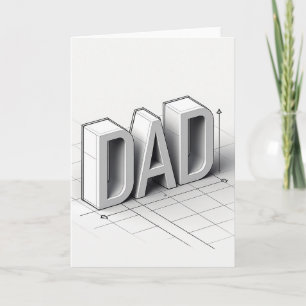 Cool Grey Dad Fathers Day Card