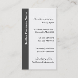 Cool Grey Realtor Business Cards