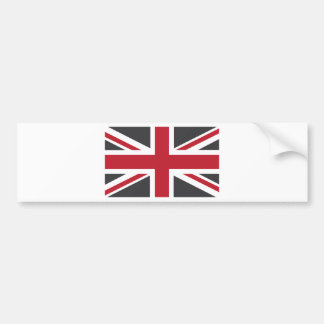 Cool Grey Red Union Jack British(UK) Flag Bumper Sticker