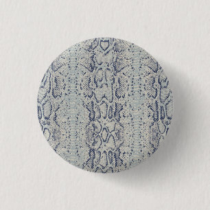 Cool Grey SnakeSkin Animal Print 3 Cm Round Badge