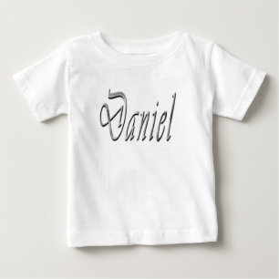 Cool Grey Two Toned Daniel Name, Baby T-Shirt