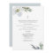 Cool Grey Watercolor Florals Twins Baptism