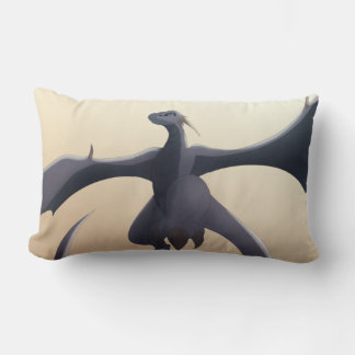 Cool Grey Wyvern Lumbar Cushion