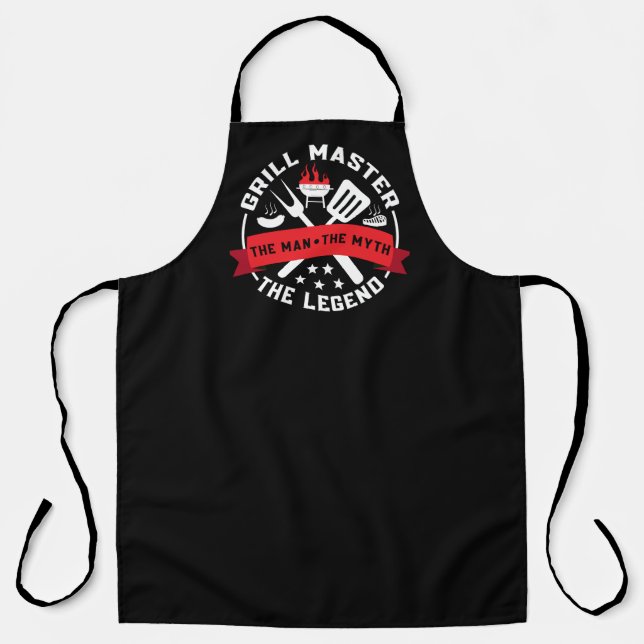 Cool grill master man myth legend  apron (Front)