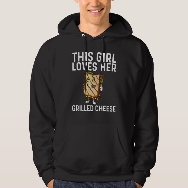 Cool Grilled Cheese Art For Girls Kids Sandwich Br Hoodie (Front)