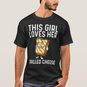 Cool Grilled Cheese Art For Girls Kids Sandwich Br T-Shirt