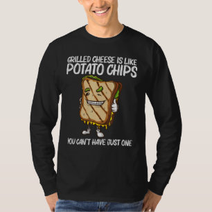 Cool Grilled Cheese Art For Men Women Sandwich Bre T-Shirt