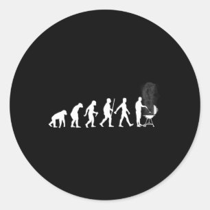 Cool Grilling For Men Women Bbq Grill Byrbeque Mea Classic Round Sticker