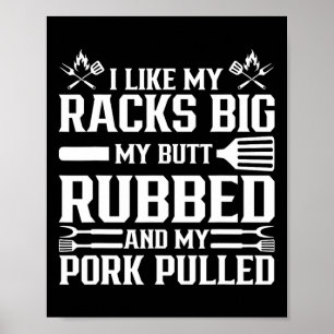 Cool Grilling Pork Rub Smoking Bbq Meat Smoker Poster