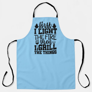 Cool grilling word art apron
