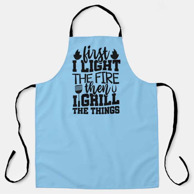 Cool grilling word art  apron (Front)