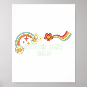 Cool Groovy Quote Proud New Dad Saying Art Poster