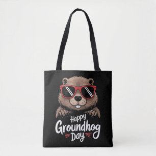 Cool Groundhog Day Groundhog Funny February Tote Bag