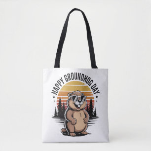 Cool Groundhog Day Groundhog Funny February Tote Bag