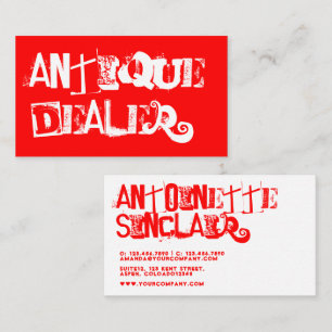 Cool Grunge Antique Dealer Business Card
