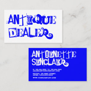 Cool Grunge Antique Dealer Business Card