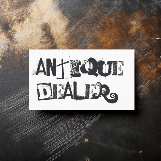 Cool Grunge Antique Dealer Business Card (Cool Grunge Antique Dealer Business Card)
