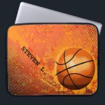 Cool Grunge Basketball Abstract Art Personalised Laptop Sleeve<br><div class="desc">Personalised gifts ideas for basketball players or basketball fans/fanatics. Please personalise it with your own text or click the "Customise It" button to go to the design tool where you can add text,  change the font,  text size,  text colour,  text positioning and more.</div>