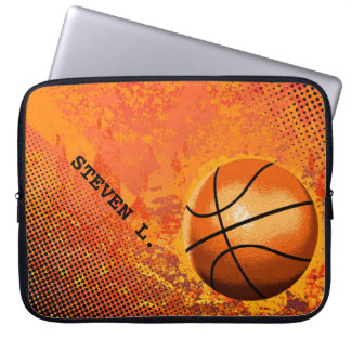 Cool Grunge Basketball Abstract Art Personalised Laptop Sleeve