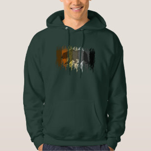 Cool Grunge Bear Shadow Gay Bear Pride Hoodie