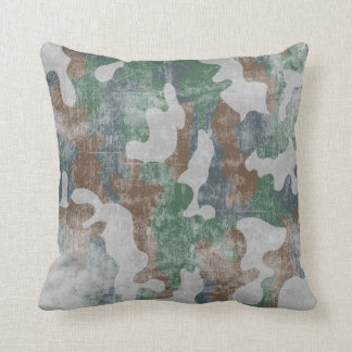 Cool Grunge Military Camouflage Pattern Cushion