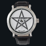 Cool Grunge Pentacle Symbol Personalised Unisex Watch<br><div class="desc">PENTAGRAM Personalised Watch - Gothic Pagan Witchcraft Witch Magic Wicca Black and White Goth Punk Divination Occult Star Pentacle Satan Satanism</div>