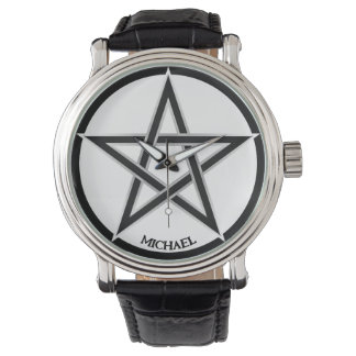 Cool Grunge Pentacle Symbol Personalised Unisex Watch