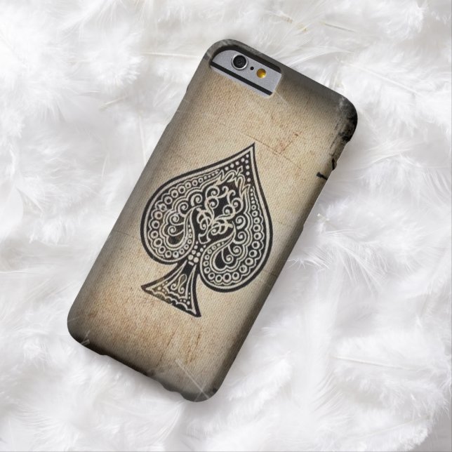 Cool Grunge Retro Artistic Poker Ace Of Spades Case-Mate iPhone Case (In Situ)