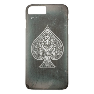 Cool Grunge Retro Artistic Poker Ace Of Spades iPhone 8 Plus/7 Plus Case