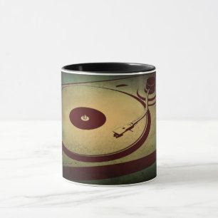 Cool Grunge Retro Turntable Mug