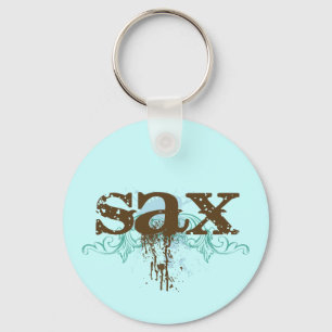 Cool Grunge Saxophone Key Ring