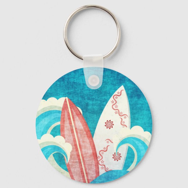 Cool Grunge Surfboards Key Ring (Front)