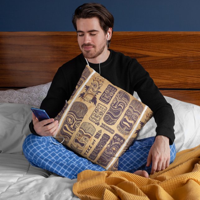 Cool Grunge Vintage Tiki Set Cushion (Creator Uploaded)