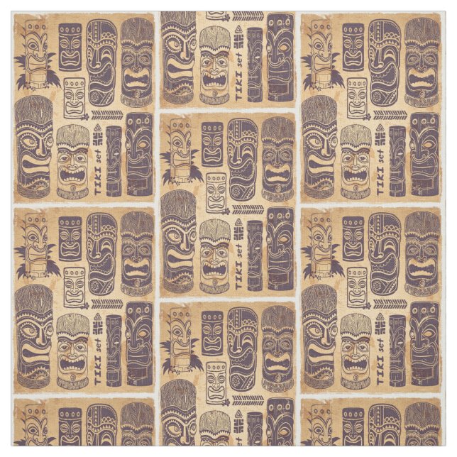Cool Grunge Vintage Tiki Set Fabric (Swatch)